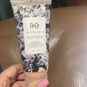 New R+Co Crystal Halo balancing scalp scrub shampoo